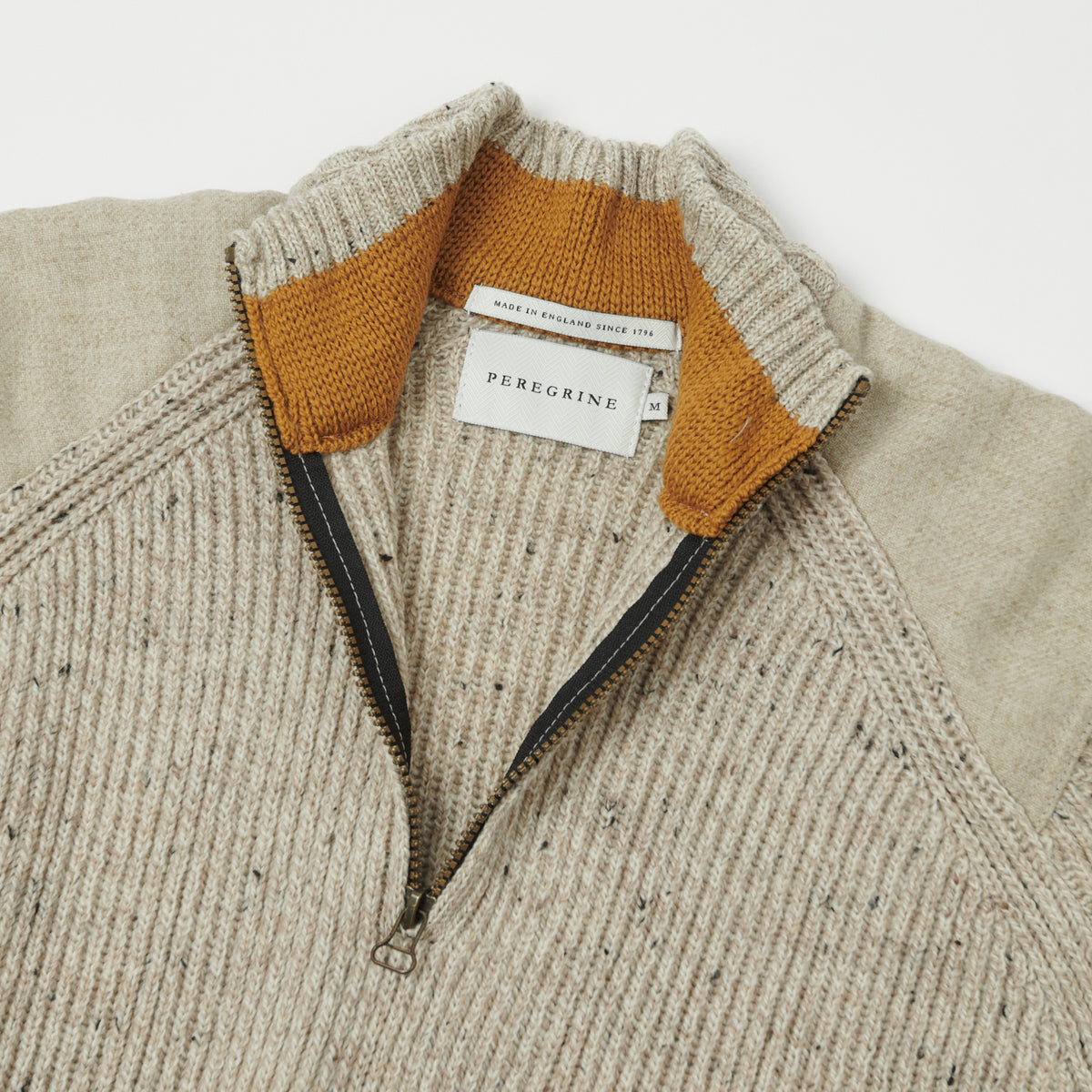 Peregrine Foxton Quarter Zip Jumper - Oatmeal