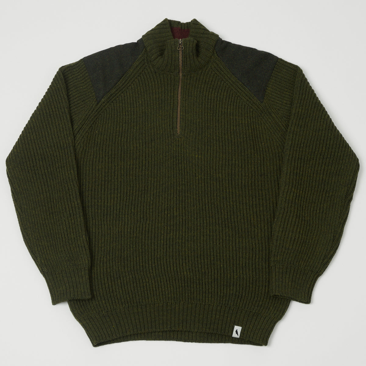Peregrine Foxton Quarter Zip Jumper - Olive