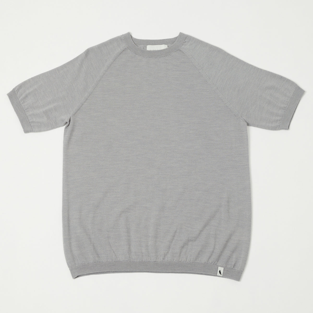 Peregrine Knitted Wool T-Shirt - Light Grey