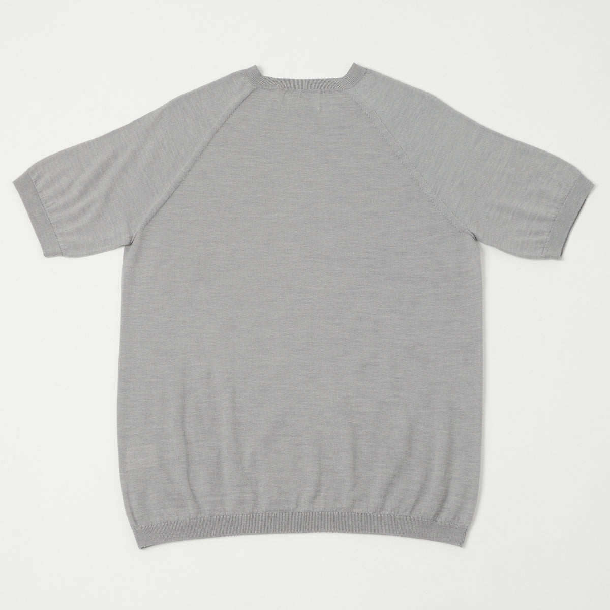 Peregrine Knitted Wool T-Shirt - Light Grey