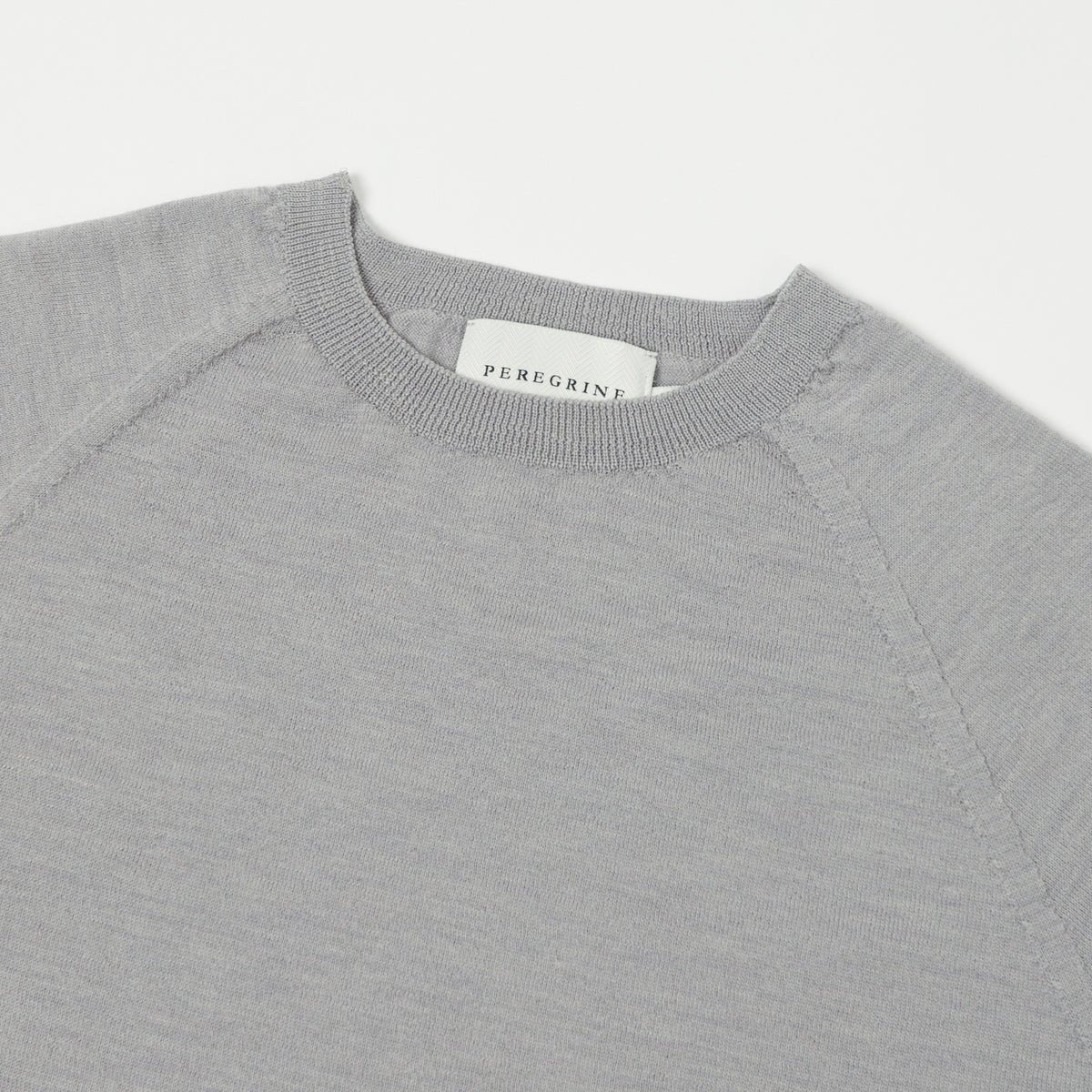Peregrine Knitted Wool T-Shirt - Light Grey
