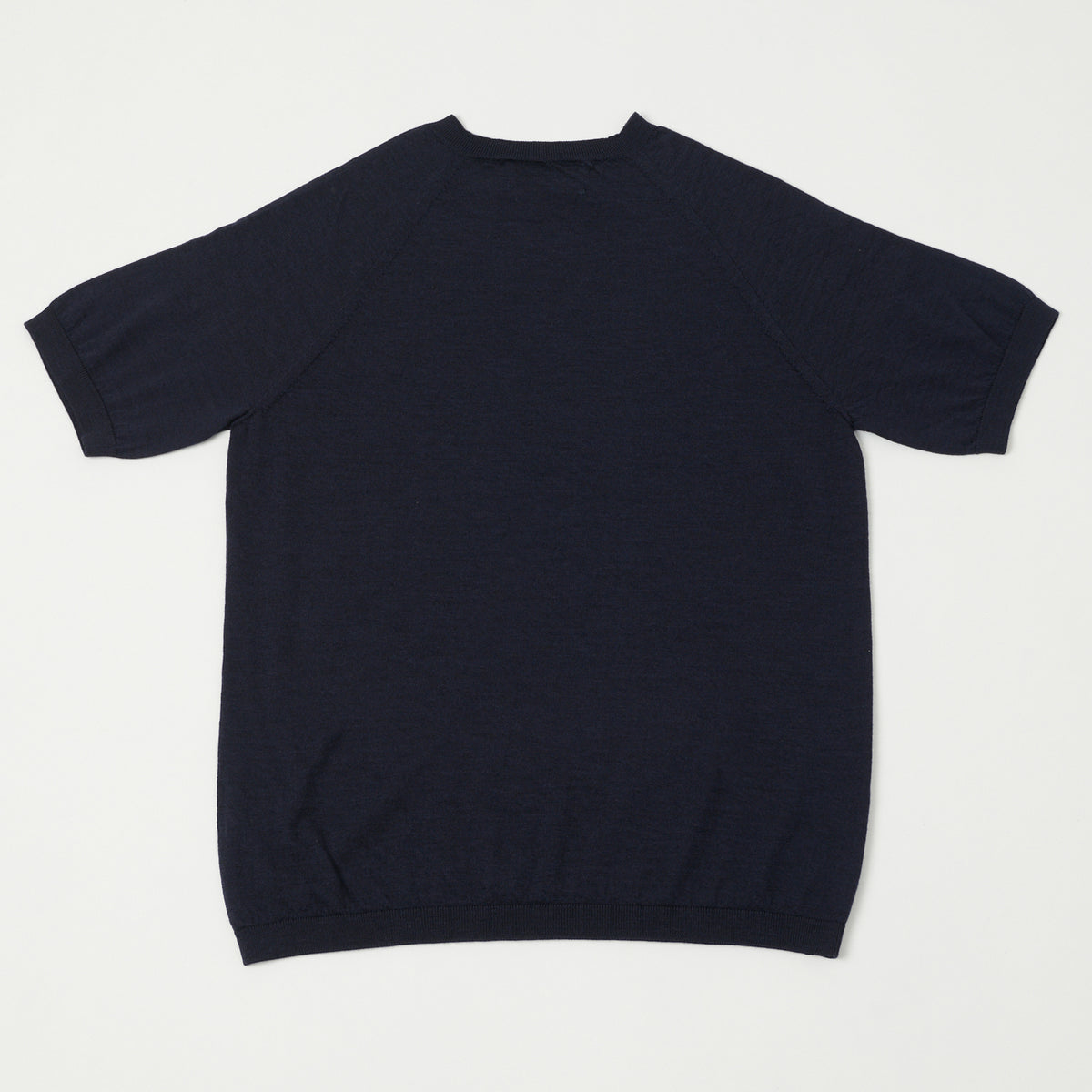 Peregrine Knitted Wool T-Shirt - Navy