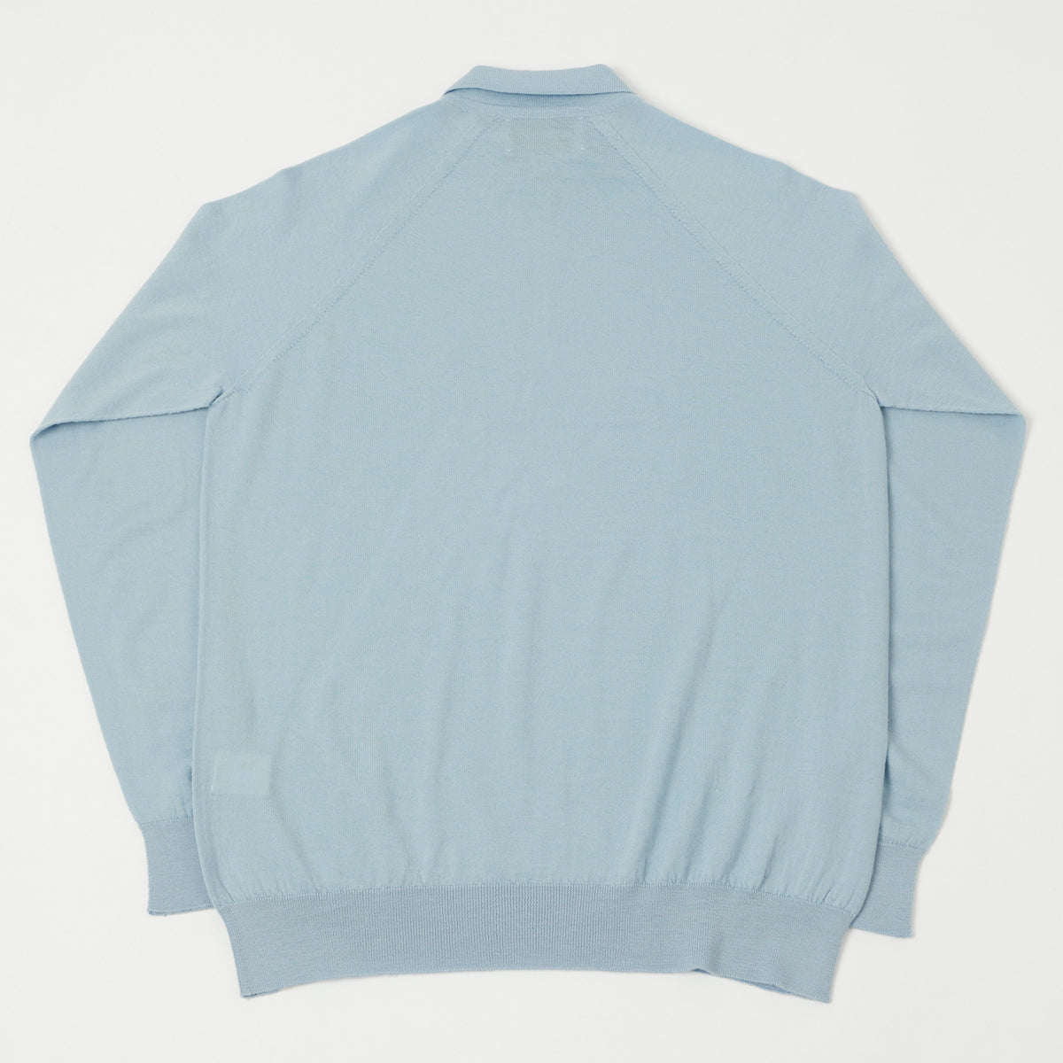 Peregrine Long Sleeve Wool Polo Shirt - Ocean