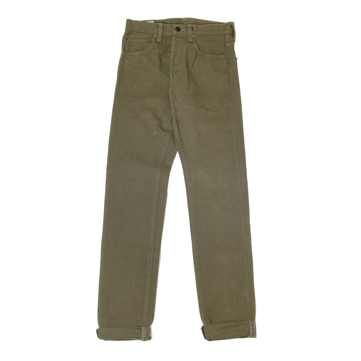 ONI Denim 932HM-HOX Handmade Regular Tapered Jean - Olive One Wash