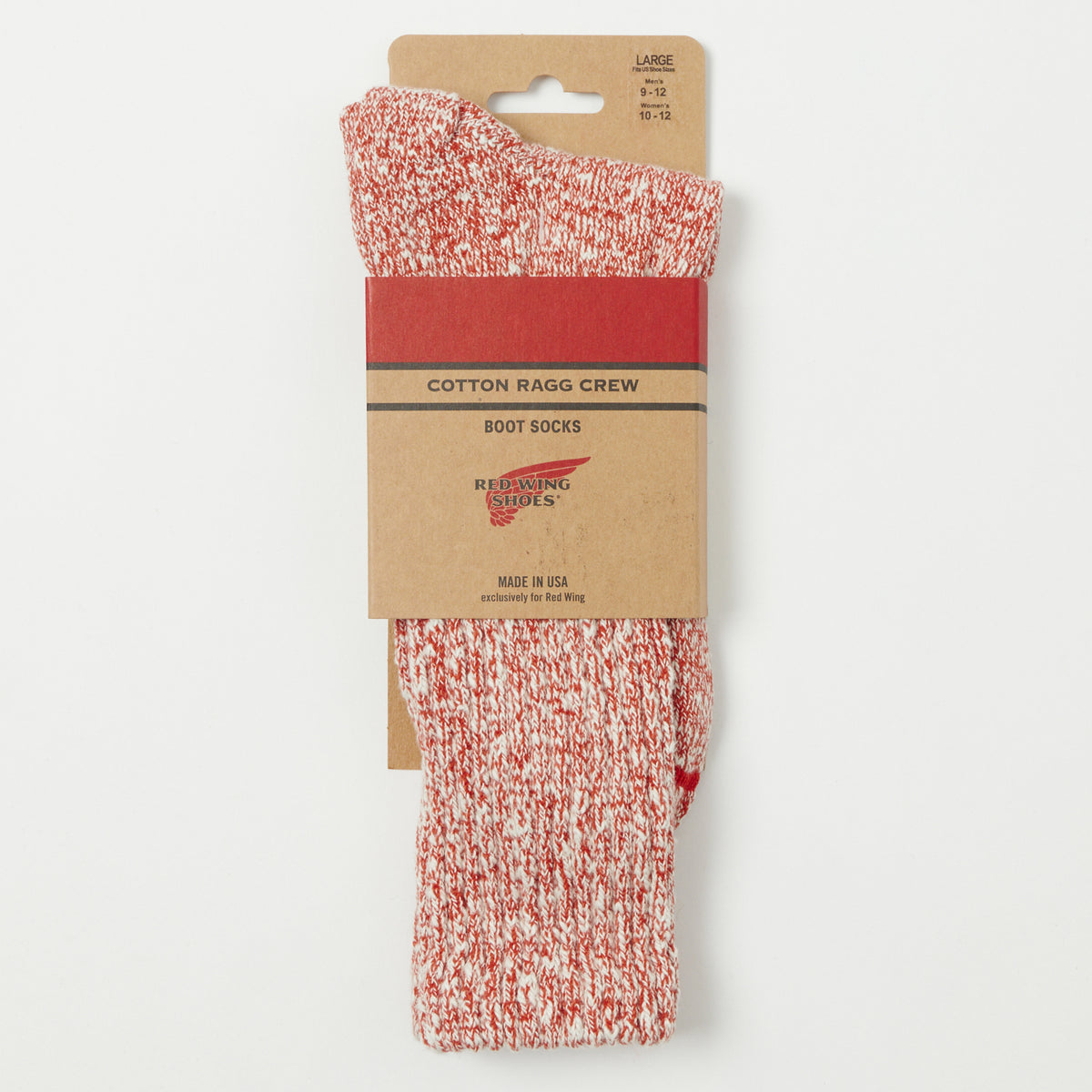 Red Wing 97169 Cotton Ragg Crew Sock - Rust
