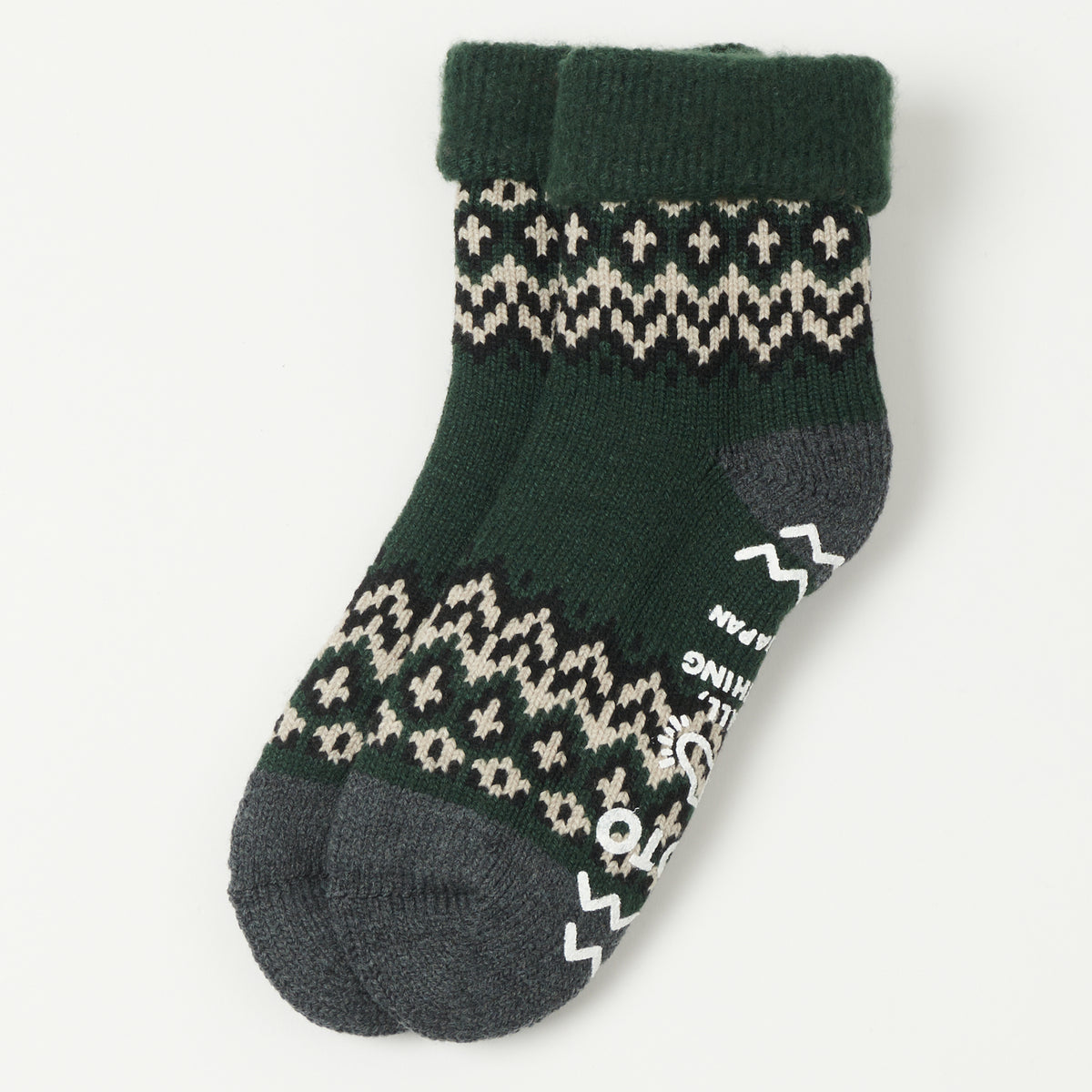 RoToTo Nordic Comfy Room Sock - Dark Green
