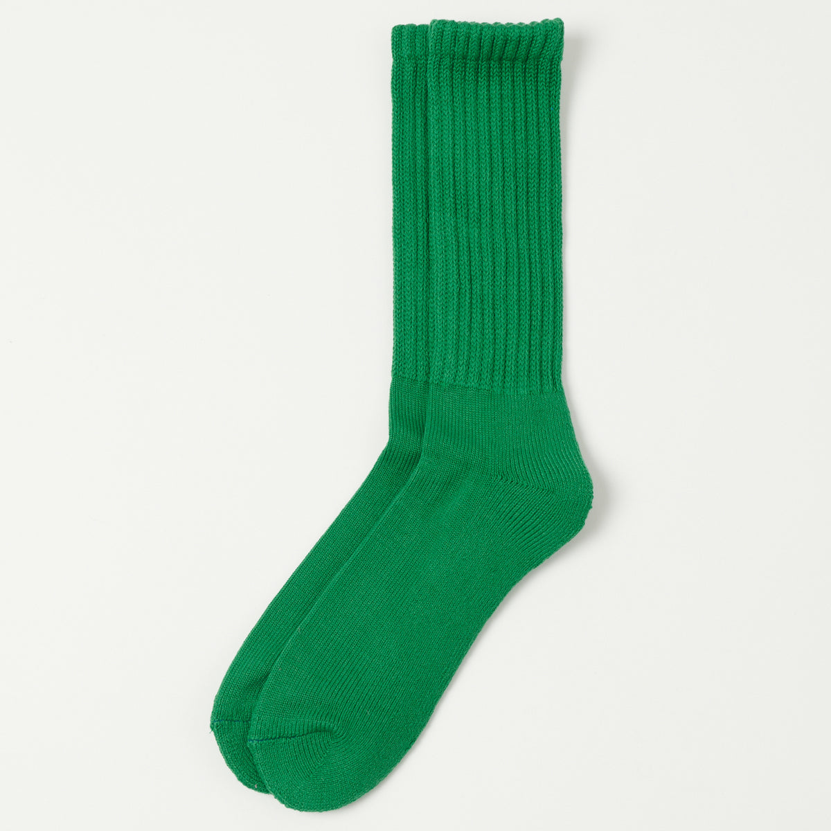 RoToTo Loose Pile Crew Sock - Green