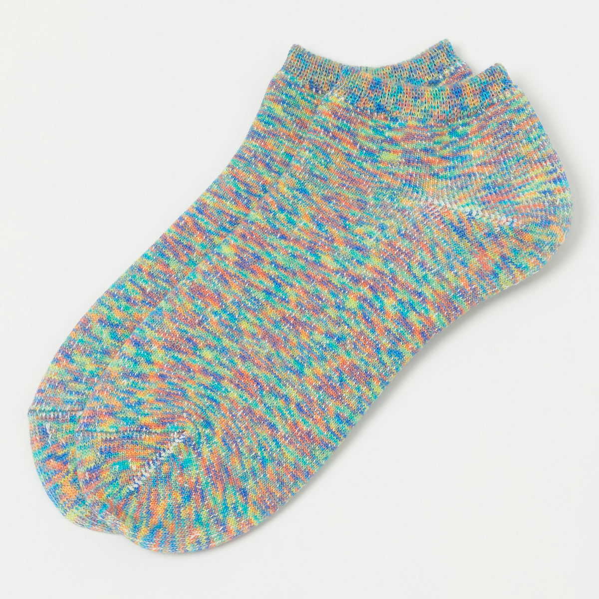 RoToTo Washi Pile Short Sock - Kasuri Bloom