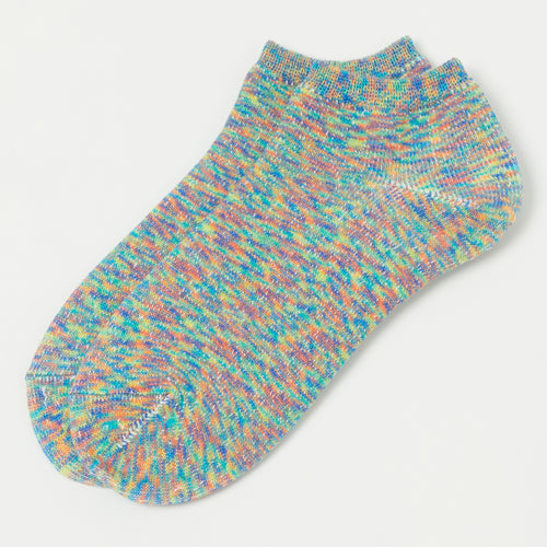 RoToTo Washi Pile Short Sock - Kasuri Bloom