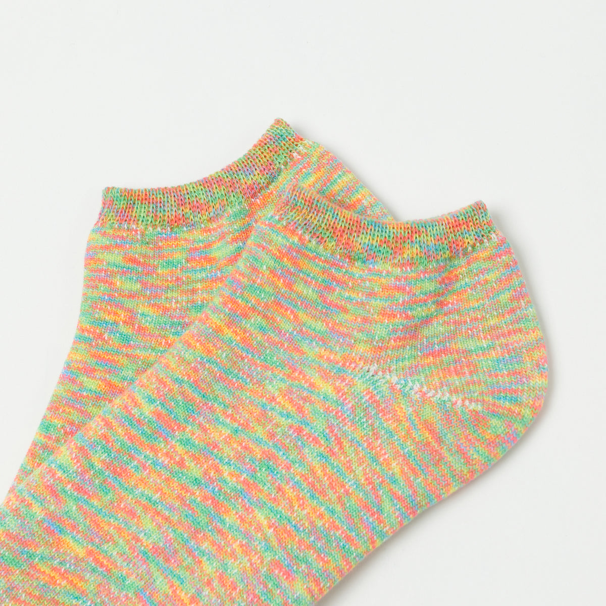 RoToTo Washi Pile Short Sock - Kasuri Prism