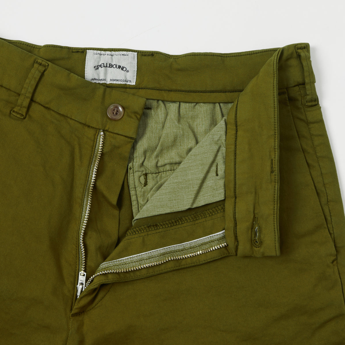 Spellbound Slim Tapered Stretch Chino - Army Green