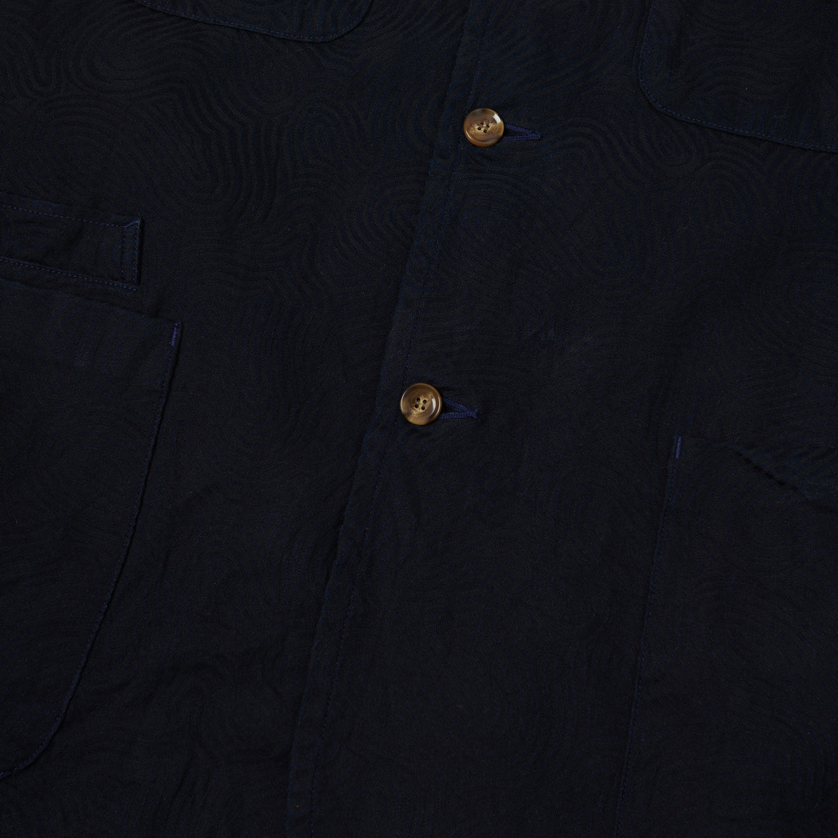 Spellbound Spiral Fabric Blazer - Indigo