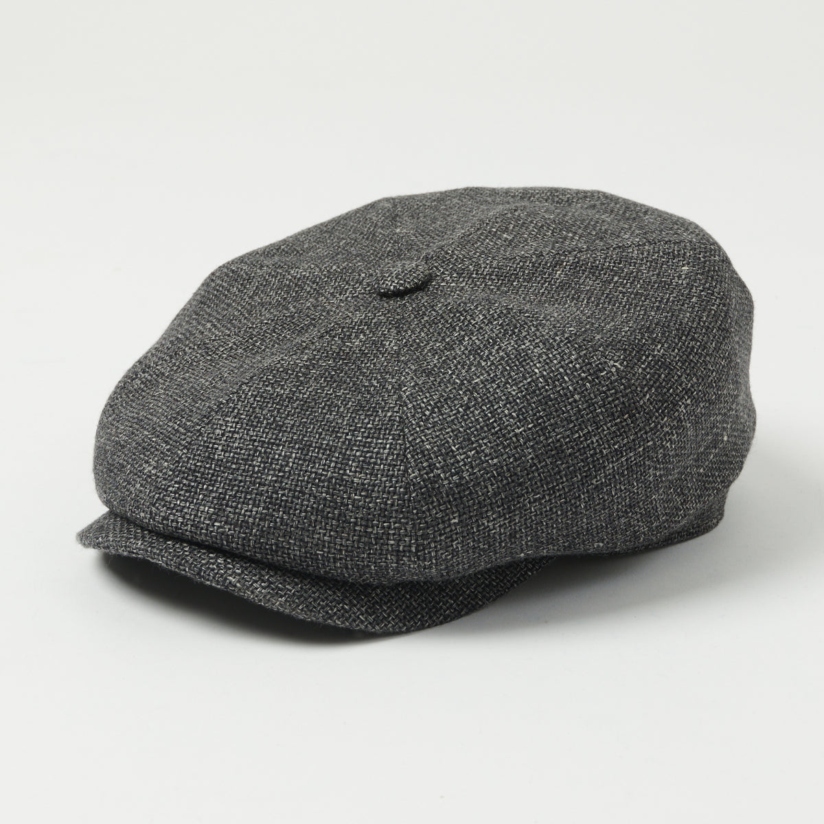 Stetson Hatteras 'Ellington' Wool/Linen Flat Cap - Charcoal