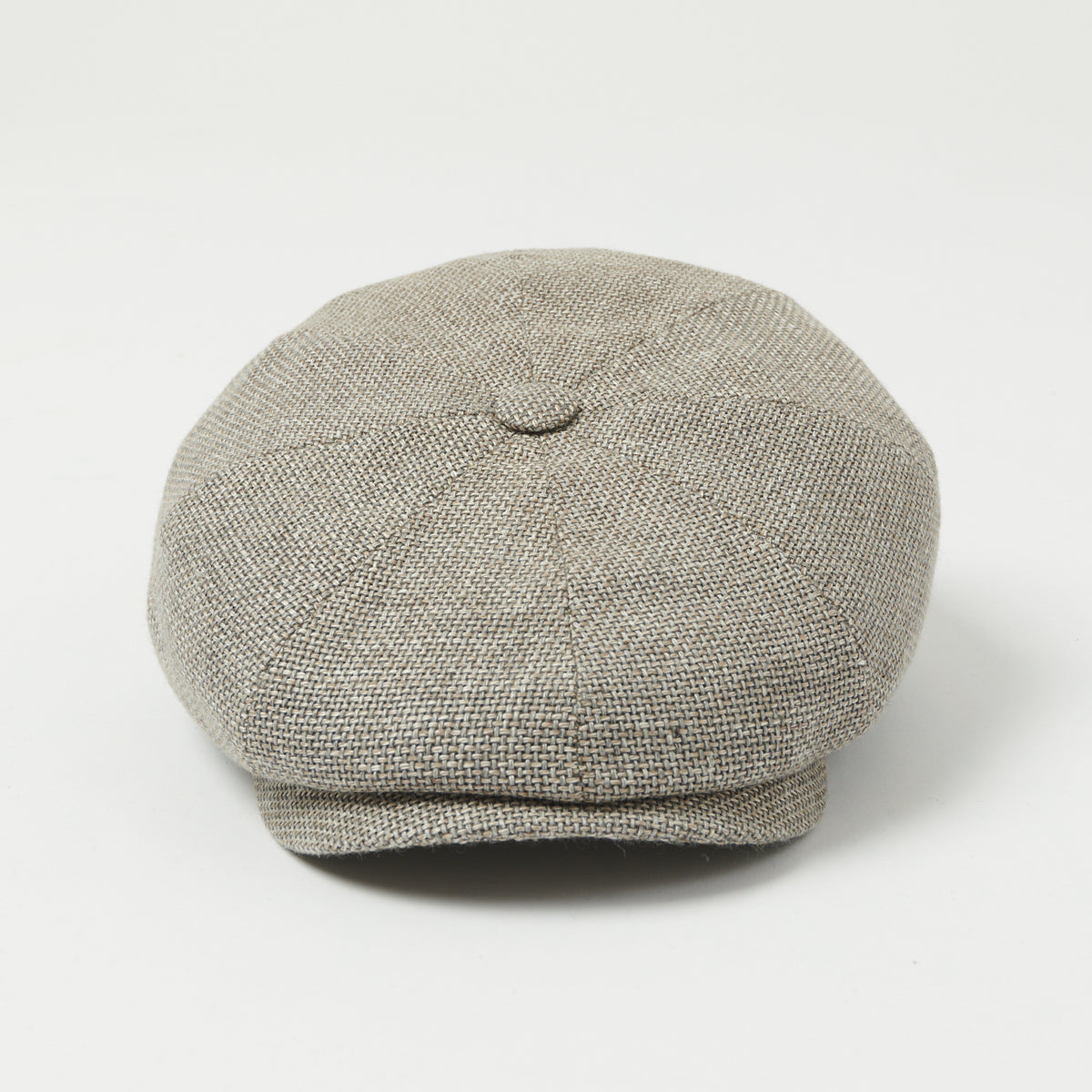Stetson Hatteras 'Ellington' Wool/Linen Flat Cap - Grey/Beige Mottled