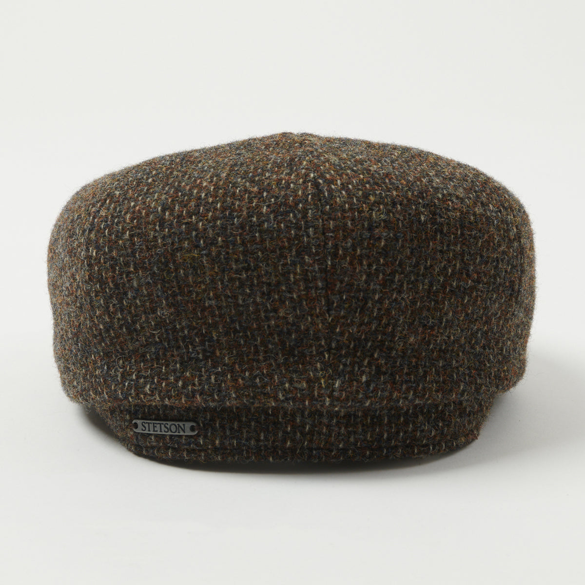 Stetson Hatteras Wool Flat Cap - Brown Melange