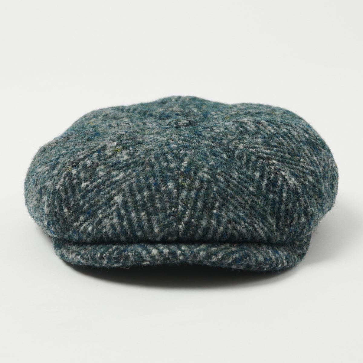 Stetson Hatteras Herringbone Flat Cap - Blue