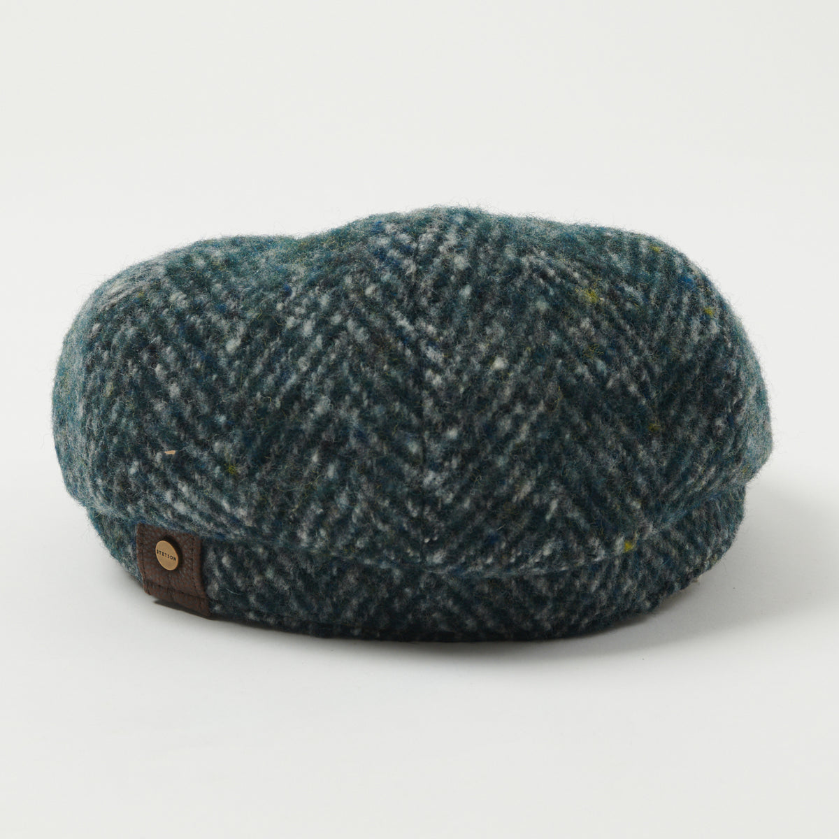 Stetson Hatteras Herringbone Flat Cap - Blue