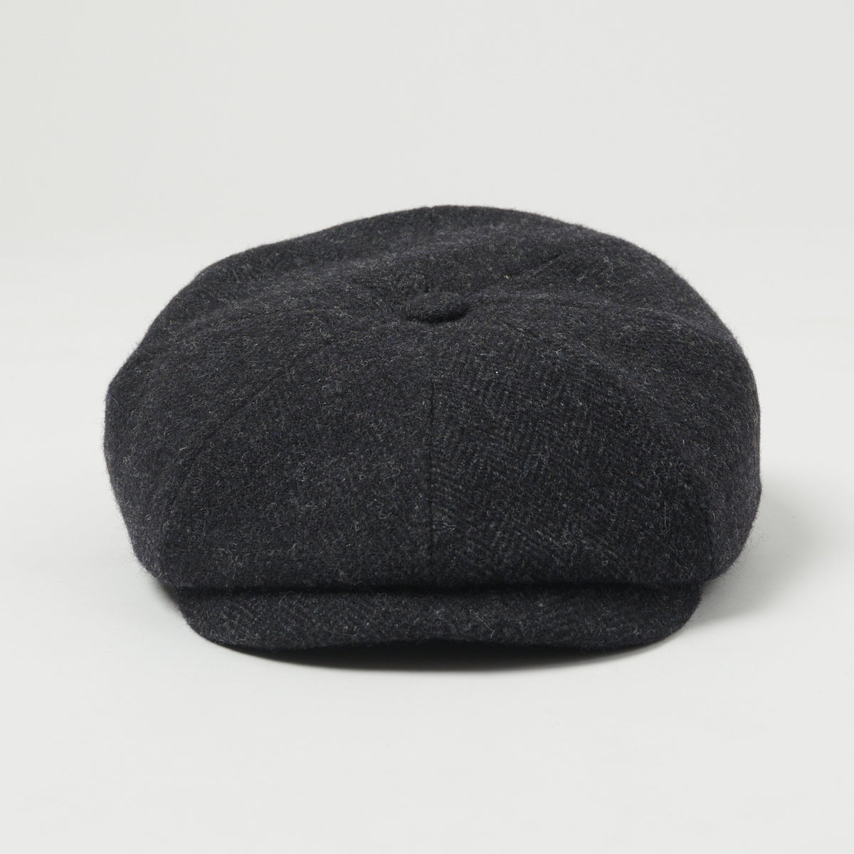 Stetson Hatteras Woolrich Herringbone Flat Cap - Navy