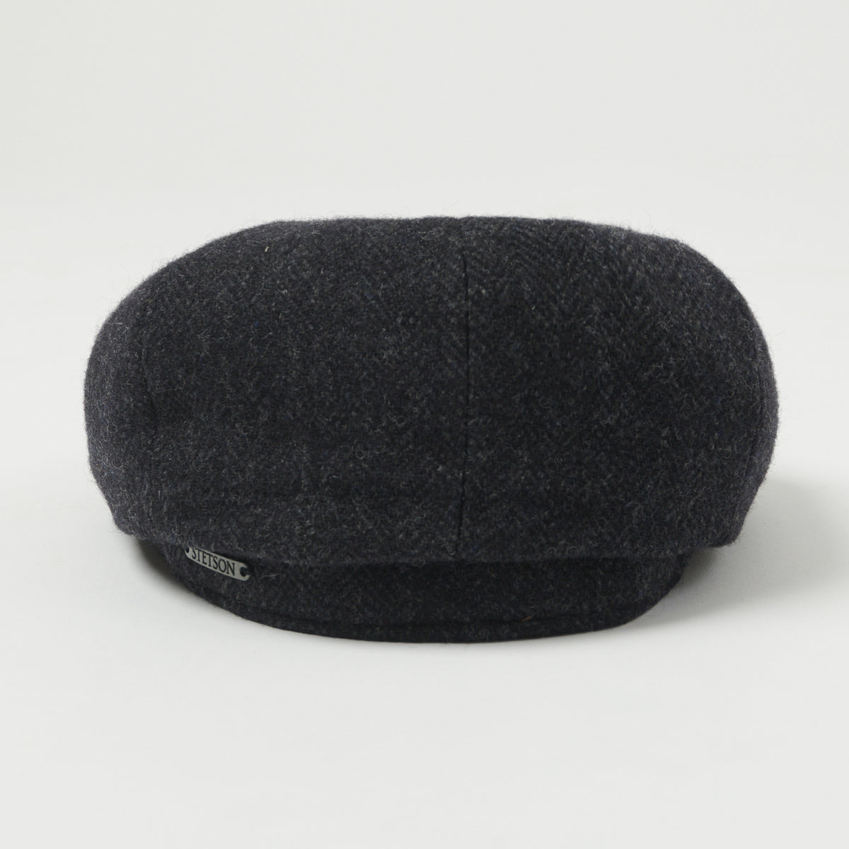Stetson Hatteras Woolrich Herringbone Flat Cap - Navy