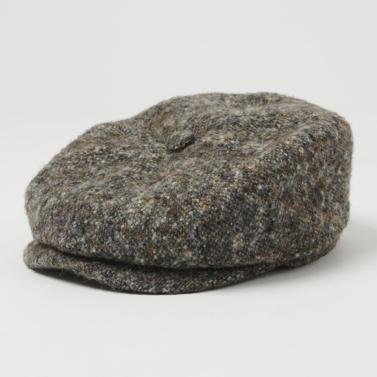 Stetson Hatteras Donegal Tweed Flat Cap - Charcoal Melange
