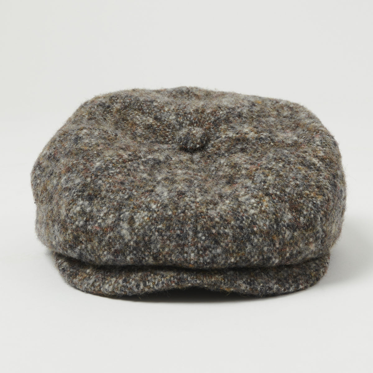 Stetson Hatteras Donegal Tweed Flat Cap - Charcoal Melange