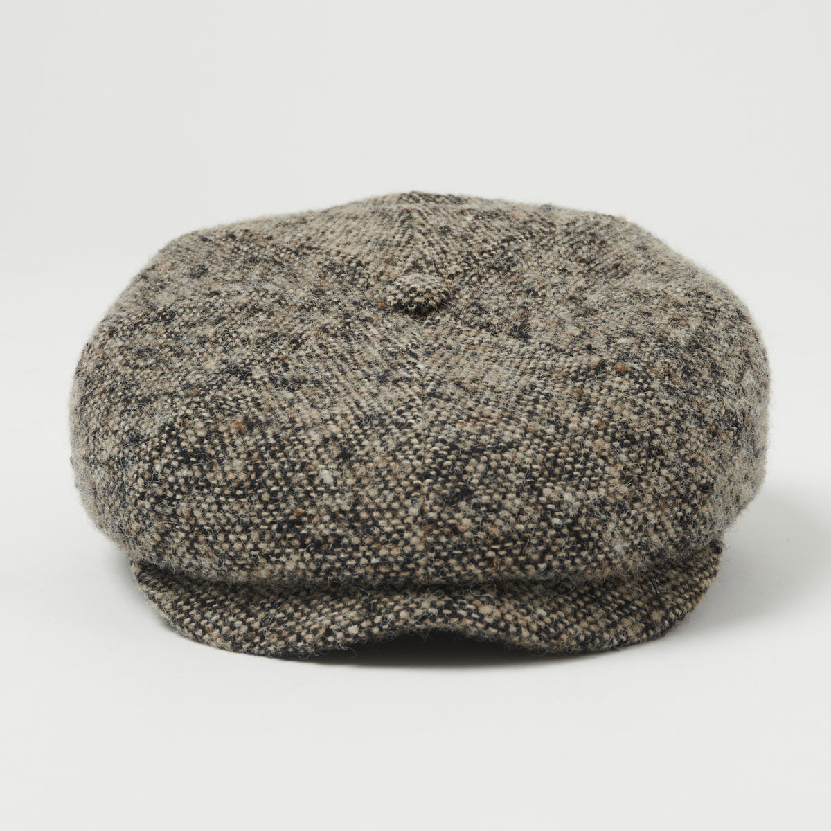 Stetson Hatteras Donegal Tweed Flat Cap - Grey Melange