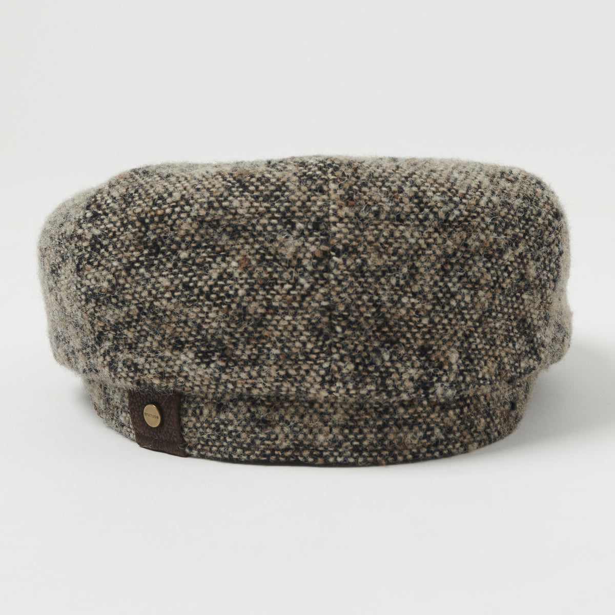 Stetson Hatteras Donegal Tweed Flat Cap - Grey Melange