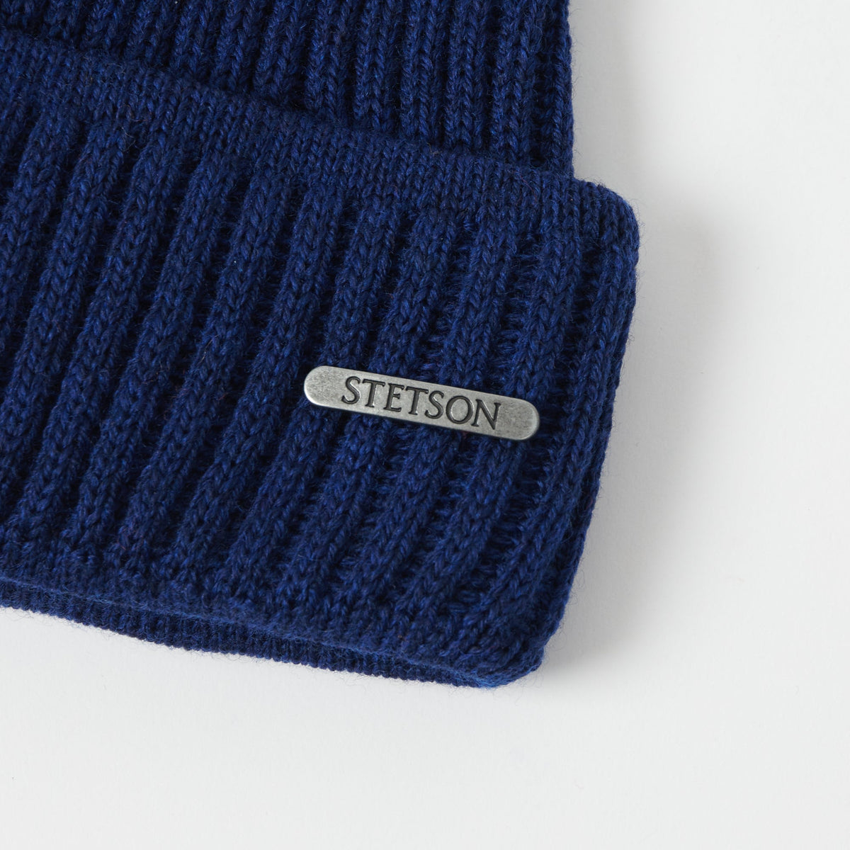 Stetson Ribbed Wool Beanie - Blue