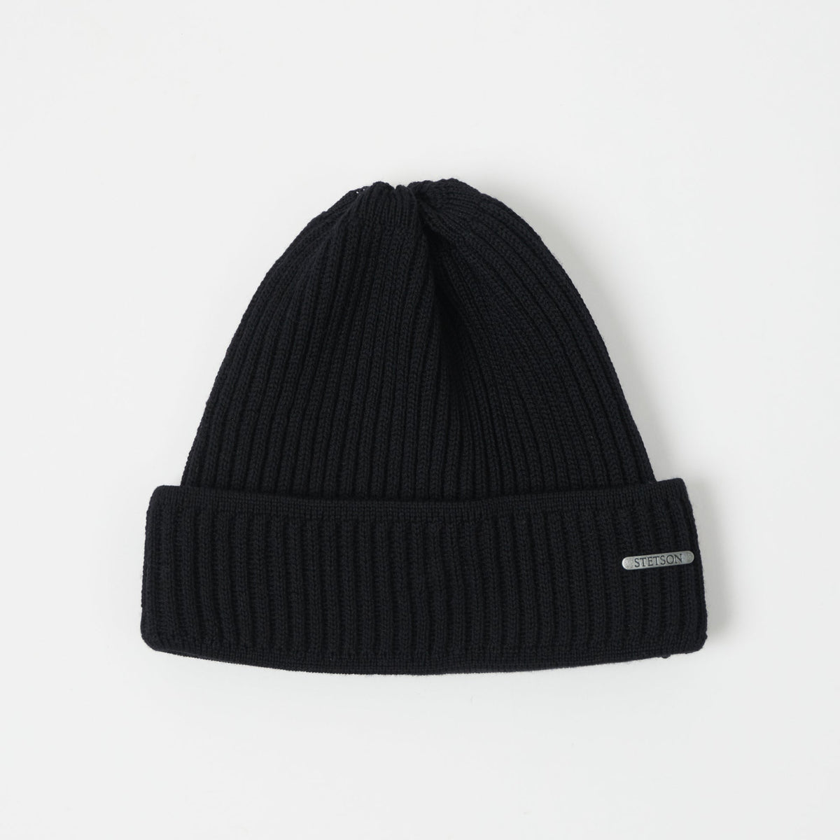 Stetson Ribbed Wool Beanie - Black