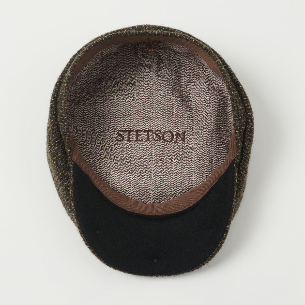 Stetson Hatteras Wool Flat Cap - Brown Melange