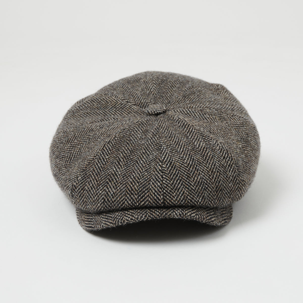 Stetson Hatteras Woolrich Herringbone Flat Cap - Grey