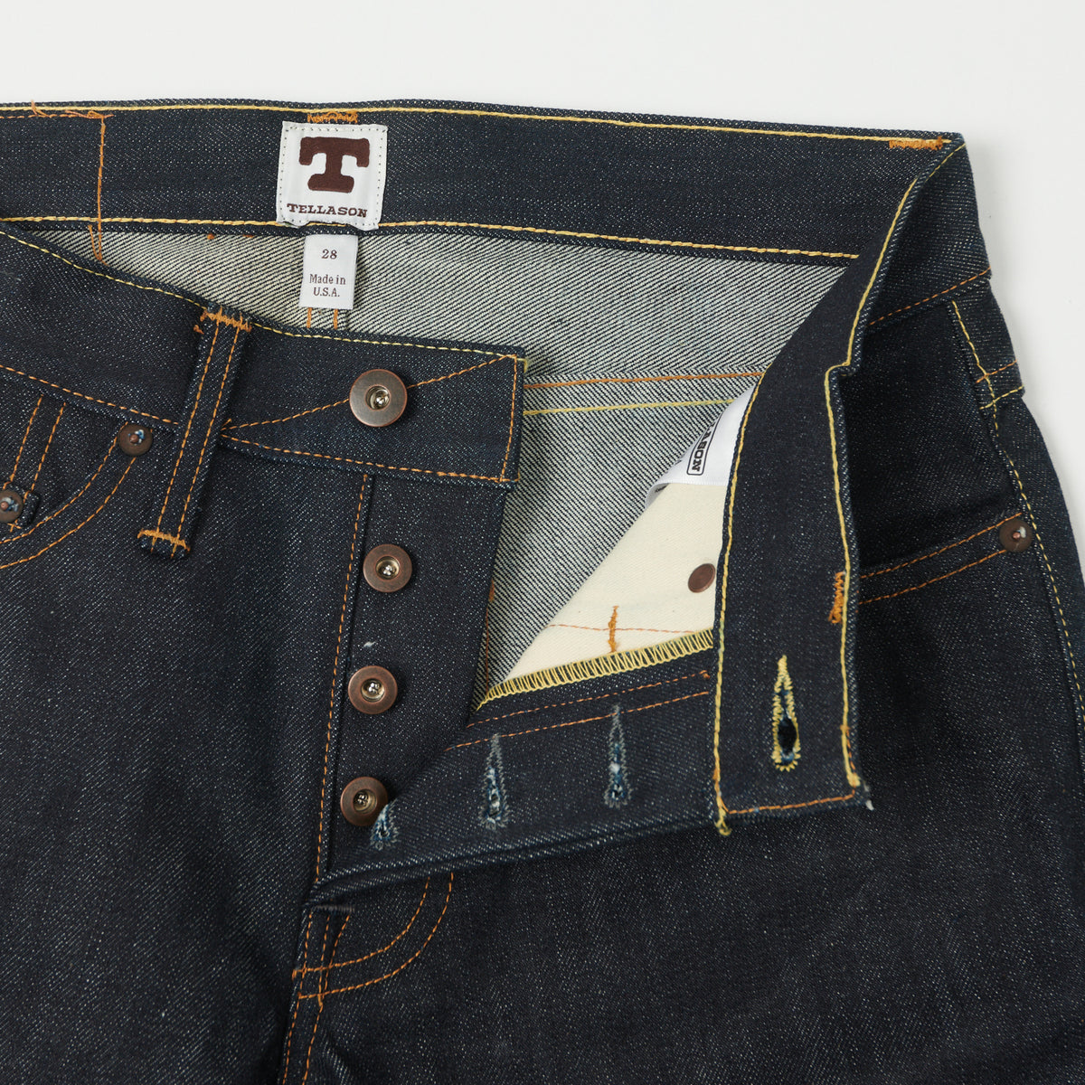 Tellason John Graham Mellor 16.5oz Slim Straight Jean - Cone Mills