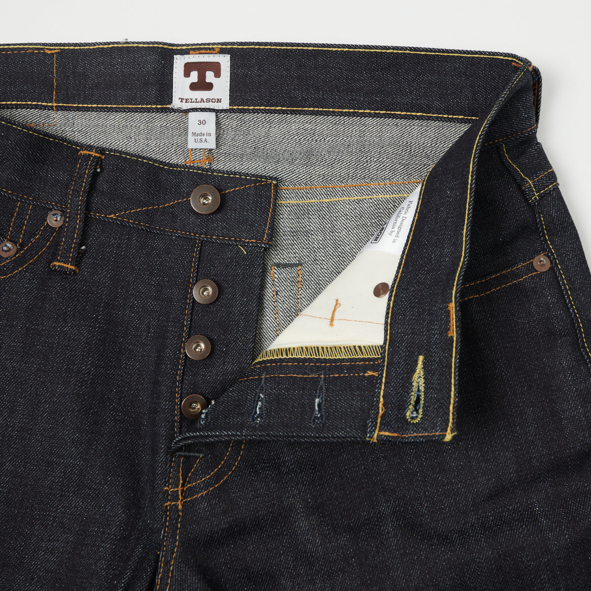 Tellason Ladbroke Grove 14.75oz Slim Tapered Jean - Cone Mills