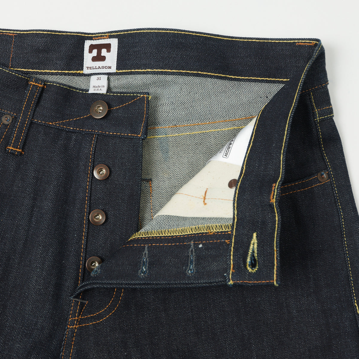 Tellason Sheffield 16.5oz Loose Straight Jean - Cone Mills
