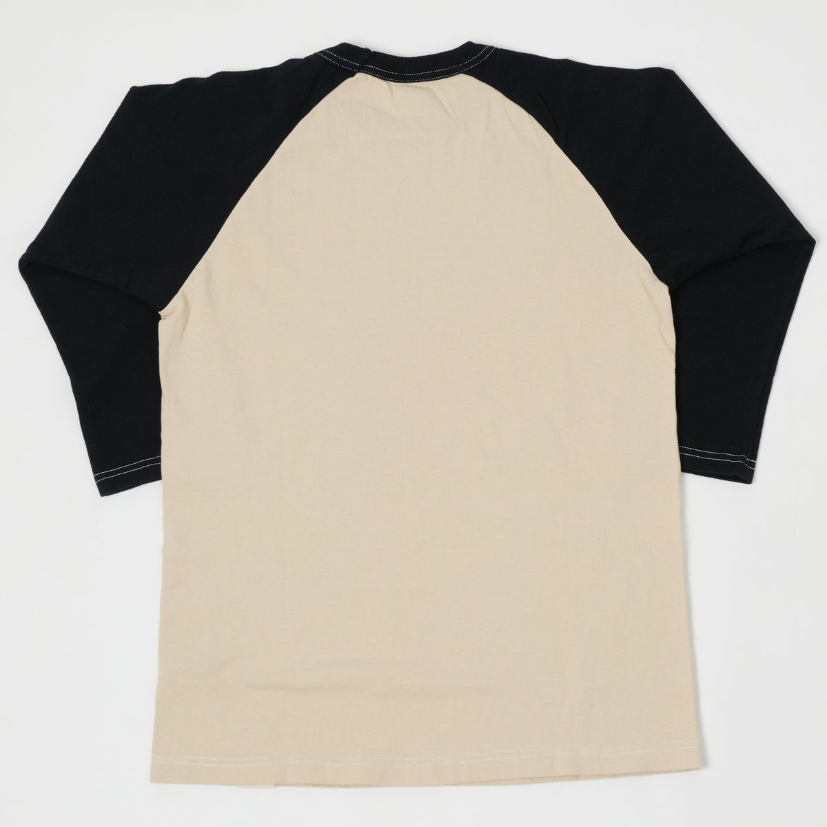 TOYS McCOY Raglan Sleeve Baseball T-Shirt - Ivory/Black
