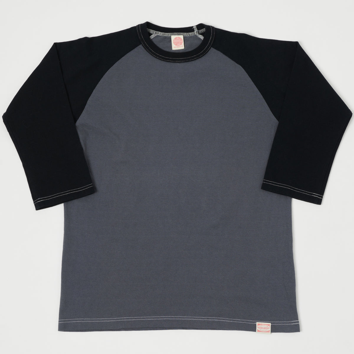 TOYS McCOY Raglan Sleeve Baseball T-Shirt - Graphite Grey/Black
