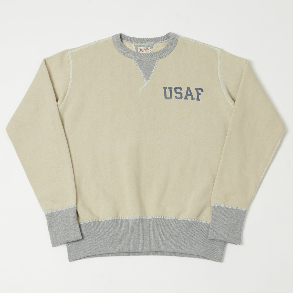 TOYS McCOY U.S.A.F Print Sweatshirt - Sand