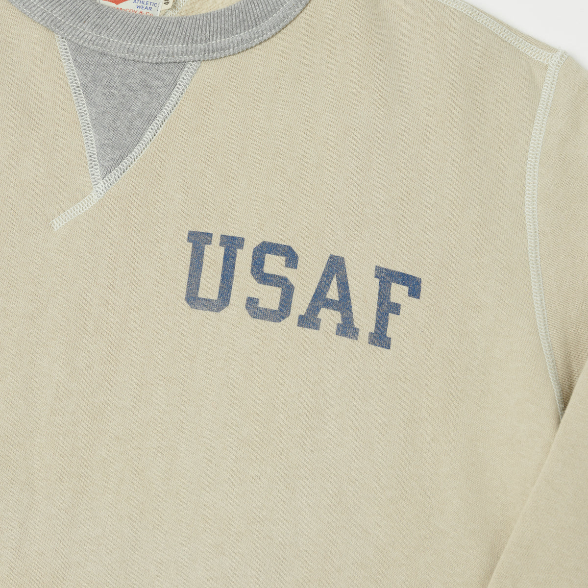 TOYS McCOY U.S.A.F Print Sweatshirt - Sand