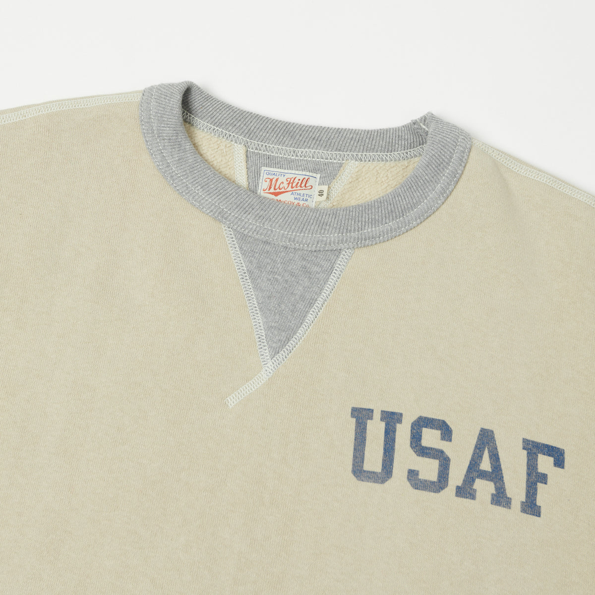 TOYS McCOY U.S.A.F Print Sweatshirt - Sand