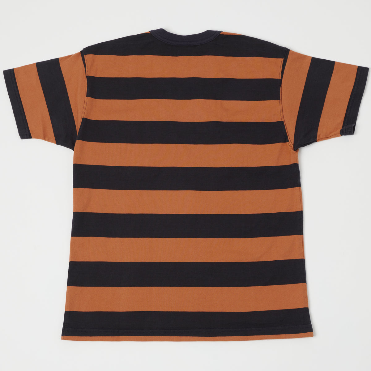 TOYS McCOY Bordered Stripe Pocket T-Shirt - Carrot/Navy
