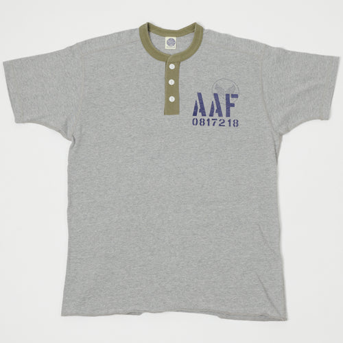 TOYS McCOY 'AAF' Military Union Henley - Grey/Army