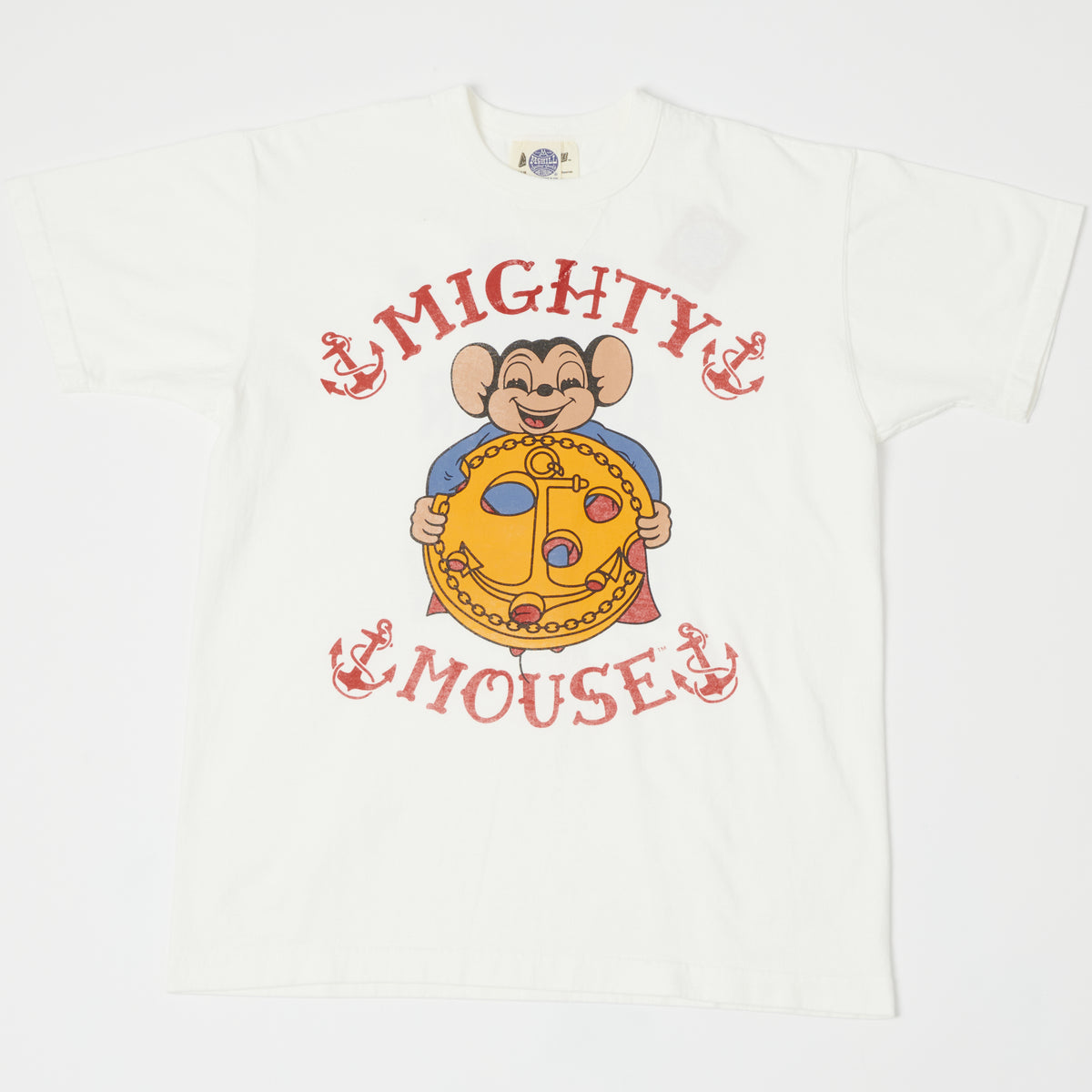TOYS McCOY 'Anchor Ch.' Mighty Mouse T-Shirt - Off White
