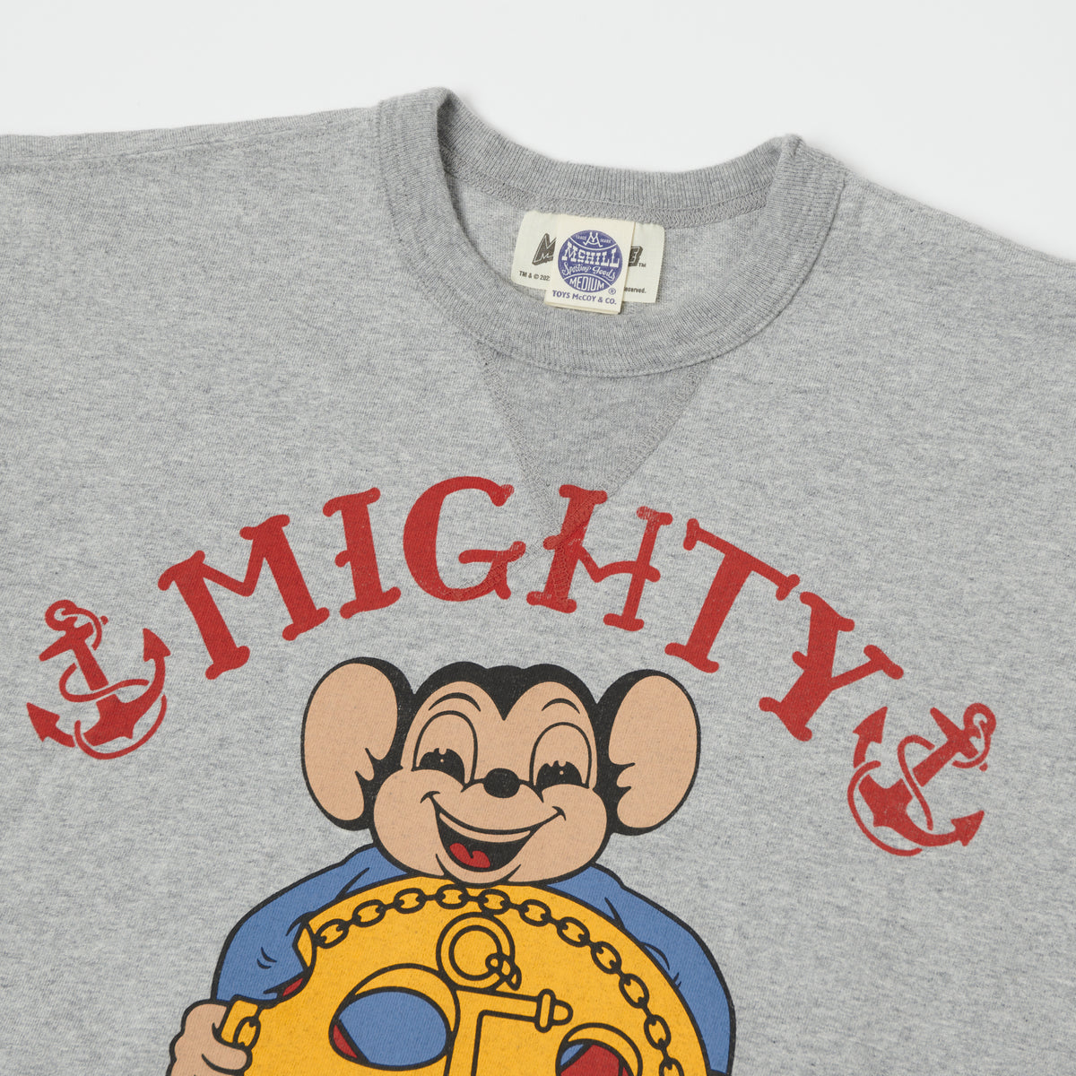 TOYS McCOY 'Anchor Ch.' Mighty Mouse T-Shirt - Heather Grey