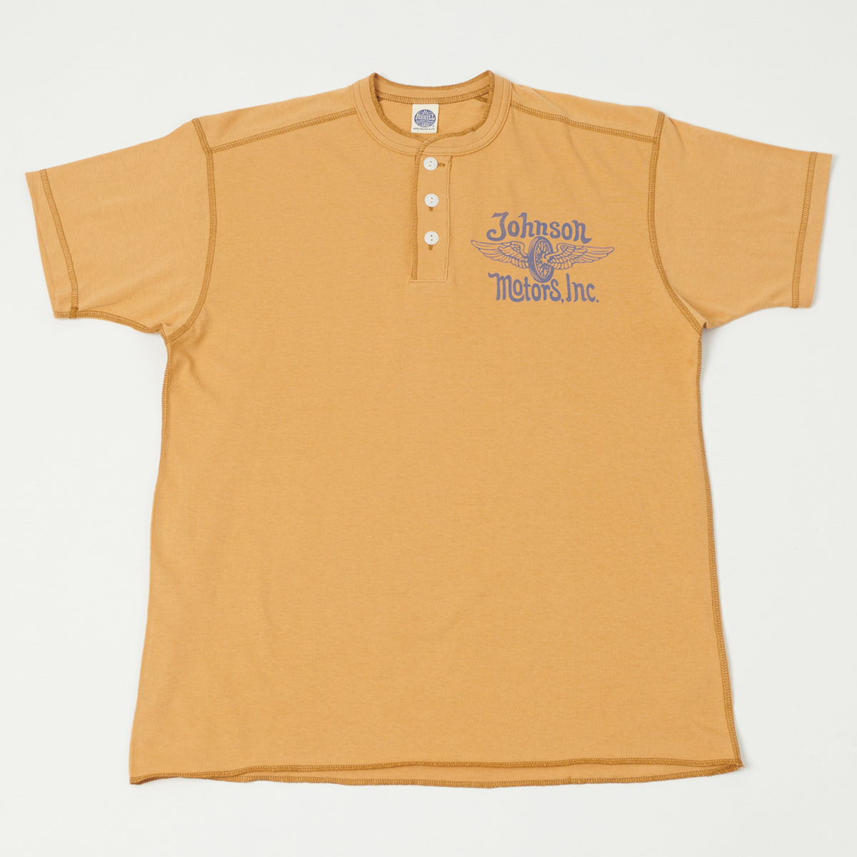TOYS McCOY 'Johnson Motors Flying Wheel' Union Henley - Gold