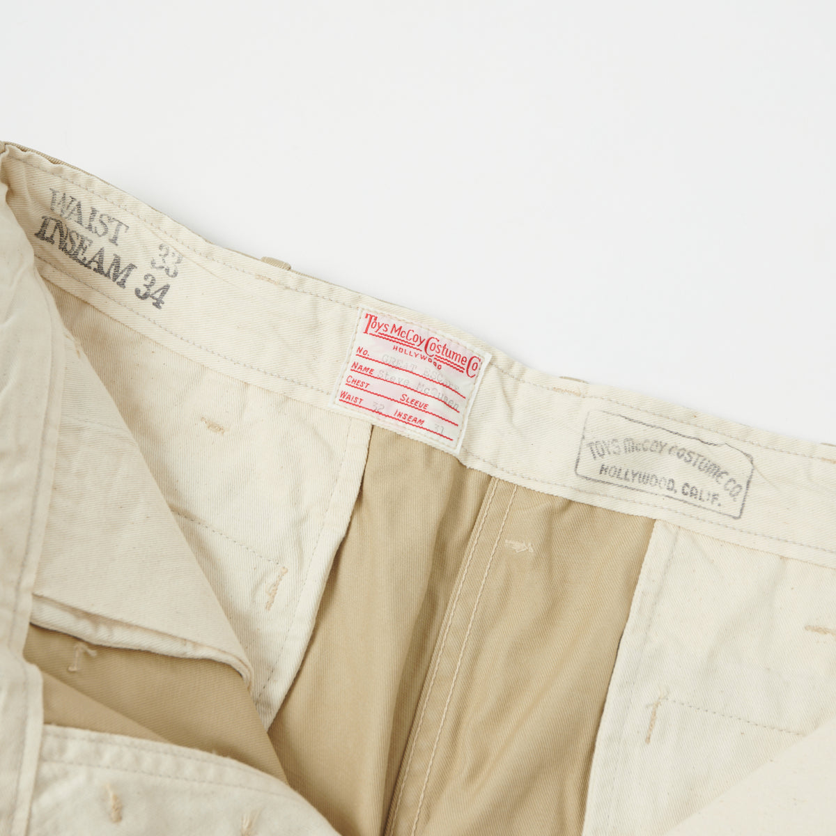 TOYS McCOY V. Hilts 'Steve McQueen' Chinos - Khaki