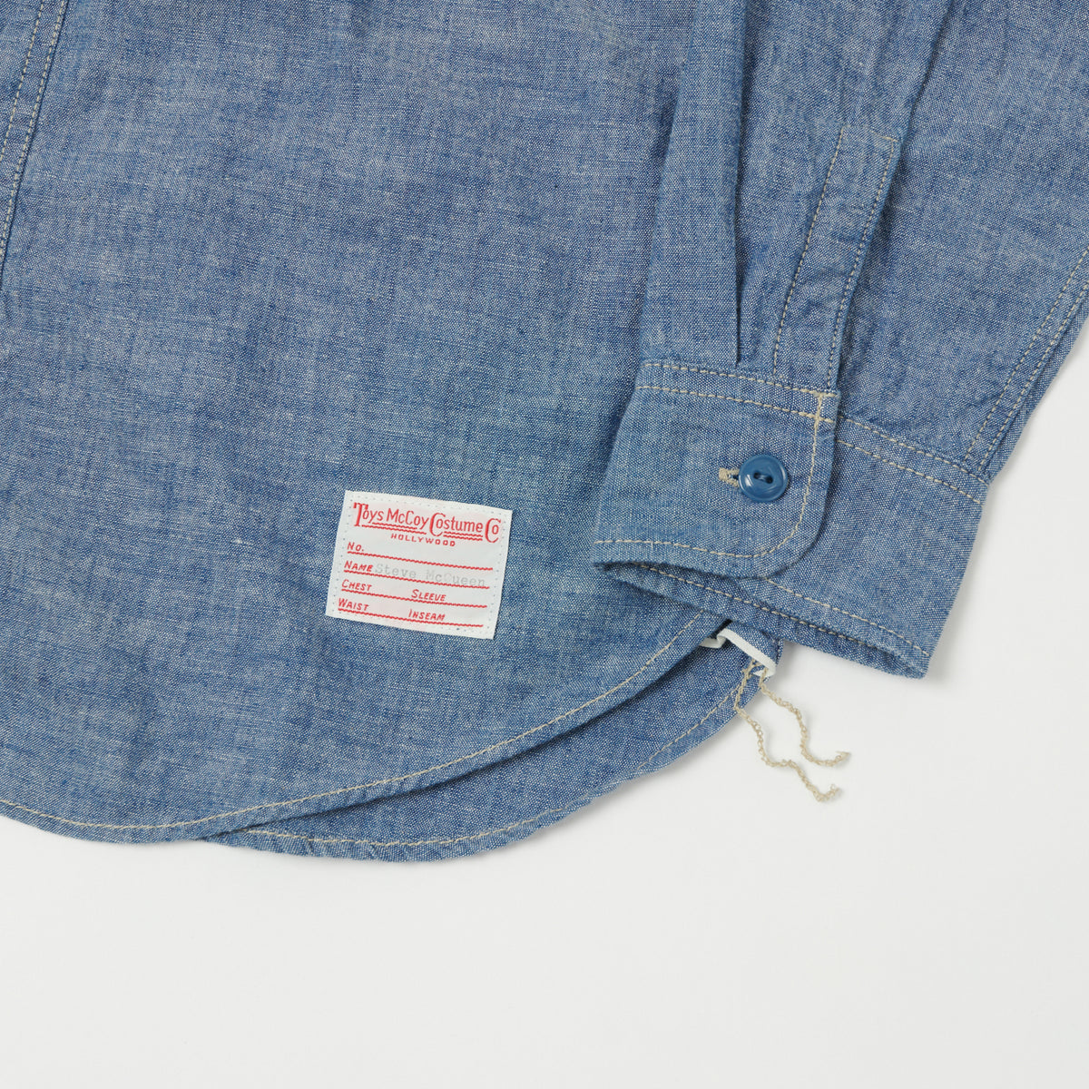 TOYS McCOY 'Steve McQueen' Chambray Work Shirt - Blue
