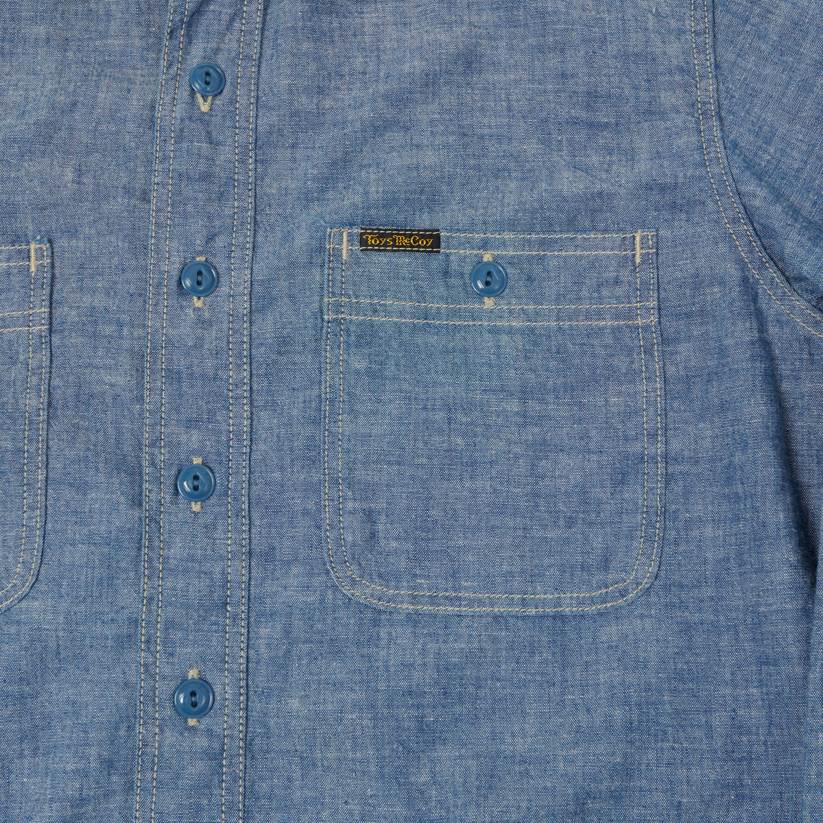 TOYS McCOY 'Steve McQueen' Chambray Work Shirt - Blue