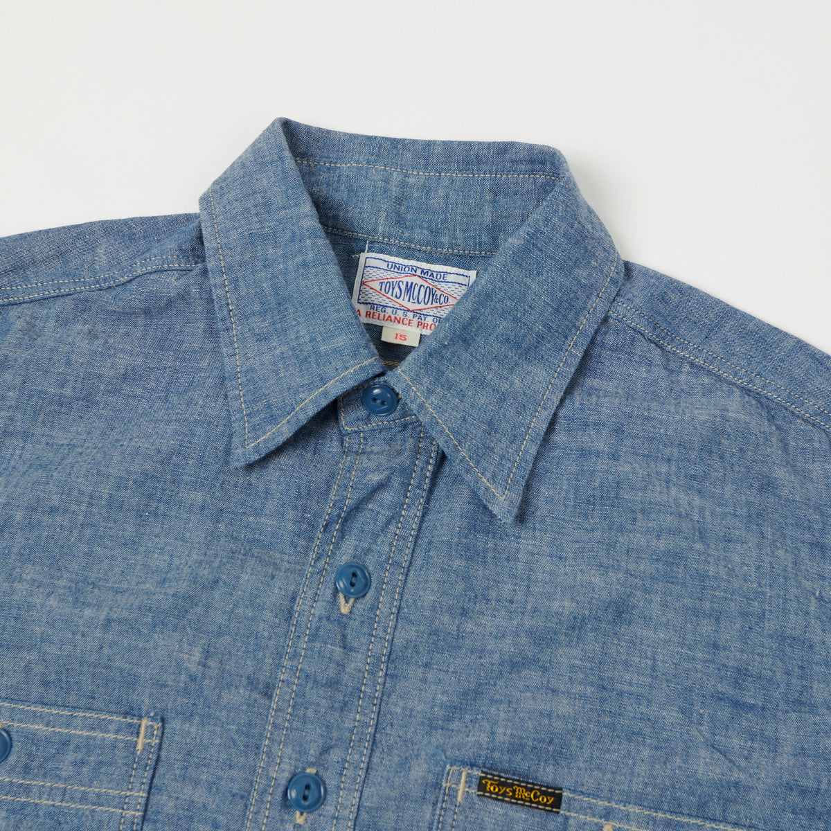 TOYS McCOY 'Steve McQueen' Chambray Work Shirt - Blue