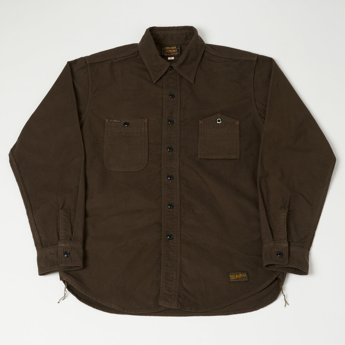 TOYS McCOY 'Oil Digger' Flannel Shirt - Brown