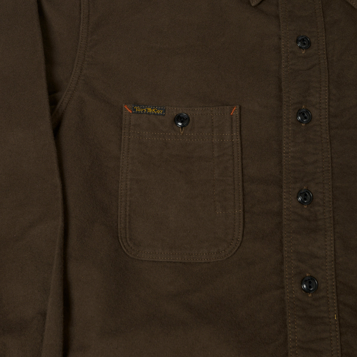 TOYS McCOY 'Oil Digger' Flannel Shirt - Brown